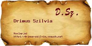 Drimus Szilvia névjegykártya