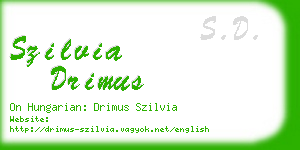 szilvia drimus business card